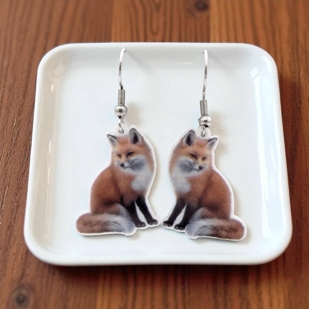 Red Fox Earrings - Charming Woodland Animal Jewelry for Nature Lovers! NWT